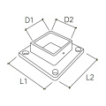 Pj-B098-F2 Decorative Diy Tube Fange Stainless Steel Railing Flange Accessories